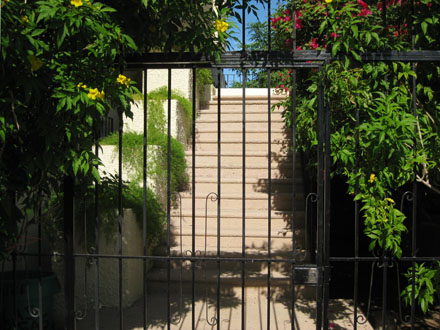Secure community with gates,
barred windows and doors